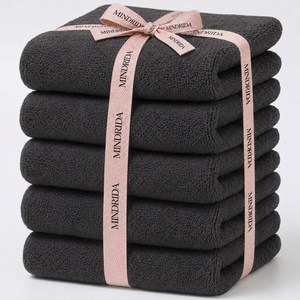 마인드리다 200g 먼지없는 무형광 호텔 수건 타월 타올 OEKO-TEX 인증, 5개, 차콜 그레이