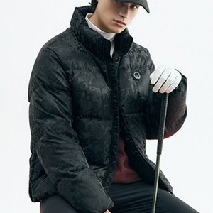MU SPORTS 남성 자가드 중량 다운 블랙 MUM54DJ2BK