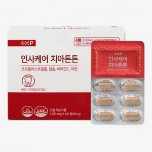 이가탄탄 정품 인사케어 원한다면 치아 건강 프로폴리스 칼슘 영양제, 2개, 30정