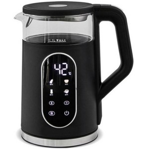 고급 디지털 온도조절 무선 스텐 유리 전기주전자, 디지털전기포트 1.7리터