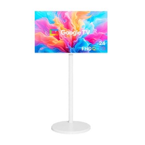무빙큐빅스 스마트 24인치 QLED FHD 삼탠바이미 화이트에디션 이동식 tv 거치대 스탠바이미 중소바이미 셋트, 60cm/24인치, 무빙큐빅스 24인치 FHD QLED, 스탠드형, 고객직접설치