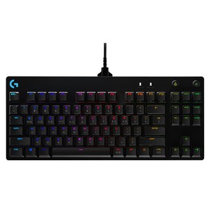 로지텍 PRO TKL GX BLUE 기계식 게이밍 유선 텐키리스 키보드, 혼합색상, YU0039, 청축