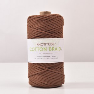 3mm 고급 마크라메실 순면우동사 100m 네트백 스트링 컬러우동실 코튼 브레이드 색실, 26-Dark-Brown