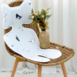 라인하우스 아기 아동 유아 3D 에어메쉬 순면 이너시트 카시트 유모차 라이너, 1개, 블루캣