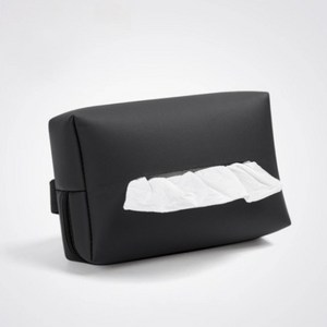 펀토피아 차량용 티슈케이스 암레스트 헤드레스트 휴지걸이, 1개, 블랙