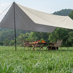 KAIROS OUTDOOR캠핑 타프 아웃도어 대형 실버코팅 줄의 색상 랜덤으로 발송됩니다, F-3X5