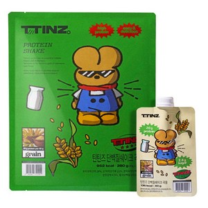 틴틴즈 단백질 쉐이크 파우치 율무차 곡물맛, 7개, 40g