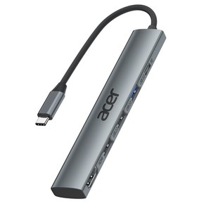 에이서 5-in-1 USB-C 허브 4K@30Hz HDMI 100W PD 충전 USB 3.0+2포트 USB 2.0 멀티포트 익스텐더, 1개, 은색 (길이15cm)
