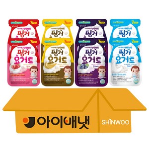 [아이배냇] 베베 핑거요거트 아기과자 4종 플레인 20g 2개+딸기 20g 2개+바나나 20g 2개+블루베리 20g 2개, 1세트, 혼합맛(플레인/딸기/블루베리/바나나)