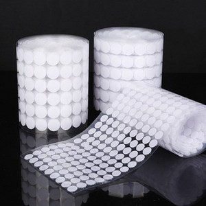 [오소사소] 벨크로 찍찍이 10mm 암수세트 원형 108쌍, 화이트, 108개