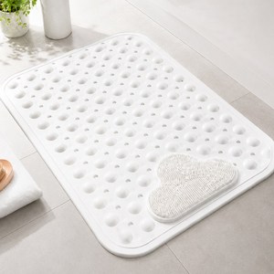 마벨인홈 안전제일 욕실 미끄럼방지 발매트 대형, 화이트, 1개