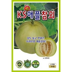애플참외 씨 (20립) 종묘 종자 사과참외 참외 씨 영웅씨앗, 1개