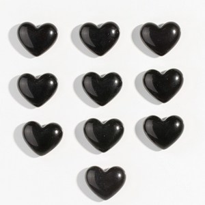 84x84 블랙 하트 냉장고 현관문 인테리어 자석 마그네틱, 블랙하트10p