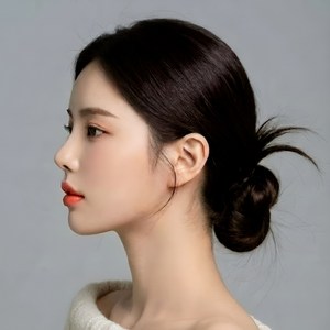 풍성한 가시번 집게핀 똥머리 가발, 2개, 다크 브라운