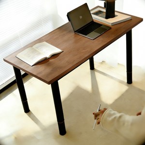 오콘토 높이조절 고급 컴퓨터 책상 인테리어 튼튼한 1인용 다용도 테이블 (E0급), 고급 호두색