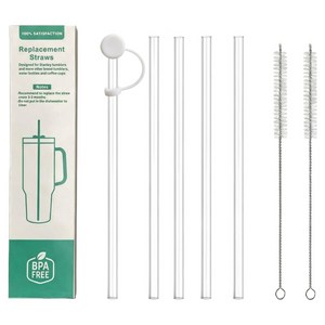 텀블러 다회용 긴 빨대 세트 31cm (빨대6+세척솔2+먼지캡1) 완벽구성, 1개, 8개