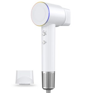 Rotima 초고속 헤어 드라이기 1600W 고출력 저소음 가정용 휴대용 미니 드라이기, 화이트, GF-09