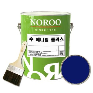 노루페인트 수 에나멜 철재 목재 페인트 기존색상 + 붓세트, 유광 청색, 1개, 4L
