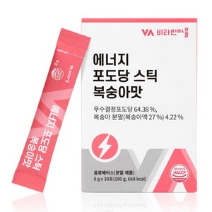 비타민마을 에너지 포도당 스틱 복숭아맛, 6g, 30개입, 1개