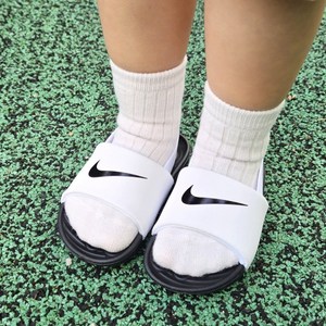 나이키 베이비 카와 슬라이드 토들러 아기 유아 여름 슈즈 귀여운 끈 샌들 화이트블랙 [일오공칠양말증정]