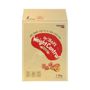 더독 강아지 닥터소프트 기능성 사료, 다이어트(체중감소), 1.5kg, 1개