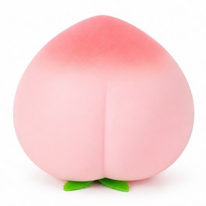 복숭아 말랑이 스퀴시 TPR 과일 촉감놀이 스트레스 완화 손놀이, 핑크, 1개