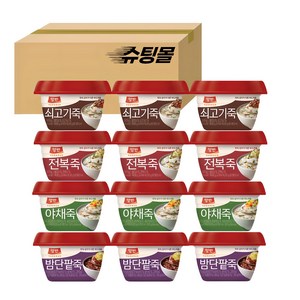 동원 양반 용기죽 쇠고기죽3+야채죽3+전복죽3+밤단팥죽3, 285g, 1세트