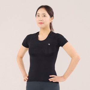 테이핑테크 테이핑웨어 시즌2 여성용 바른자세 티셔츠 반팔 요가 러닝 필라테스 헬스