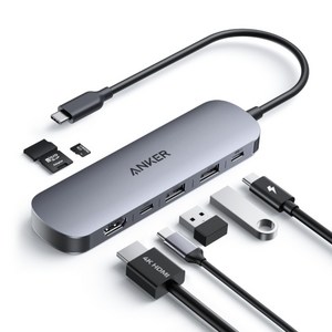 앤커 USB-C 7-in-1 4K HDMI 허브 A83D2, 1개, 실버