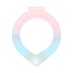 파인댕 뽀송한 강아지 넥쿨러 산책용품 쿨 스카프 벌레퇴치 야광기능 반려동물, 핑크스카이, 1개