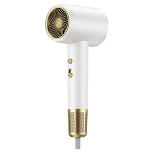 Flyaiku 초고속 음이온 헤어드라이어 저소음 가정용 헤어케어 드라이 2000W + 디퓨저 노즐, 화이트