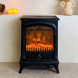 한스전자 전기 벽난로 가정용 불멍 온풍기 히터 미니 소형 무드등, 로망T