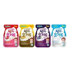 [아이배냇] 베베 핑거요거트 아기과자, 20g, 4개, 혼합맛(플레인/딸기/블루베리/바나나)
