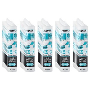 TOPSEAL 욕조-X 친환경 욕실용 백색 실리콘 실란트 270ml 노즐포함, 25개