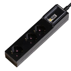 (안전커버 증정)웨이브 자동소화 고용량 멀티탭 누전차단 3구 50cm 1.5m 3m 5m 7m 건조기 히터 난로 대용량멀티탭, 1개, 자동소화+과부하차단+누전차단 3구 7m 블랙