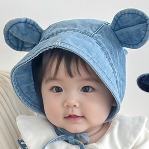 몽실이 데님 귀달이 와이드 보넷