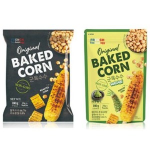 [1+1]베이키드콘 구운 옥수수 오리지널 180g + 와사비 180g, 1세트
