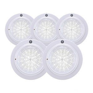 KimS LED 원형 센서등 15W 240mm, 5개, 주광색
