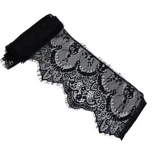 (3m/가방) 16cm 와이드 속눈썹 레이스 레이스 테이블보 의상 장식 웨딩 장식 수제 diy 레이스, 1개, black