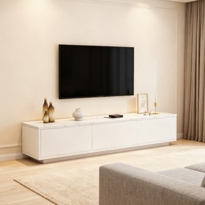 주혜 TV거실장 모던 원목 서랍장 tv장식 거실 티비다이 1200-2000 추천, 화이트