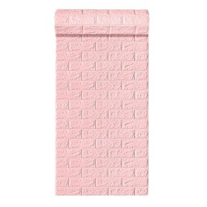 타오진 접착식 폼블럭 이음새 없는 보온 단열 폼타일 70cm x 20m, 1개, 분홍색