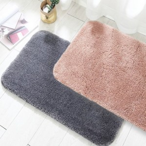 루보르 1+1 빨아쓰는 미끄럼방지 푹신한 욕실 발매트, 그레이+핑크, 도톰 버전 (3cm)