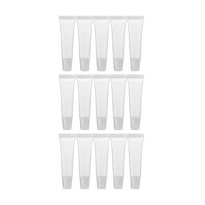 이지유 여행용 공병 튜브 세트 화장품 치약 핸드크림 립밤 휴대용 소분 용기, 15개, 투명 5ml