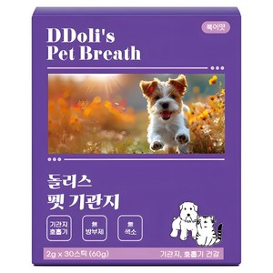 돌리스 강아지 기침 감기 기관지 영양제 재채기 호흡기 협착증 증상 약 4주, 2개, 호흡기/기관지