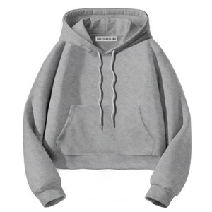 몰토벨리노 SF무지 세미오버핏 크롭 후드티