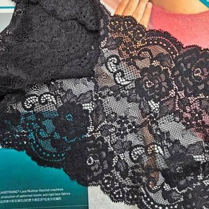 DKLACE-73110-J / (폭 17cm 길이1yd / 3yd / 5yd / 10yd기준) / 자가드 스판 레이스 모음, 3개, 블랙