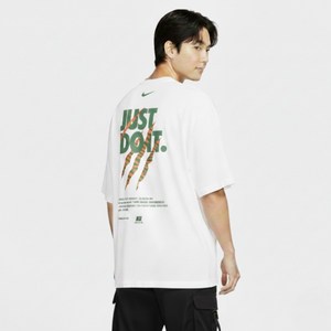 정품배송 나이키 NSW 백프린팅 그래픽 남녀공용 기능성 면티 데일리 오버핏 블랙 화이트 검정색 흰색 반팔 티셔츠 Orosy