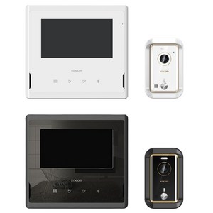 코콤 아날로그 비디오폰 KCV-S701 + 현관카메라 4선식 KC-R80E 화이트 세트, KCV-S701(비디오폰), KC-R80E(현관카메라)