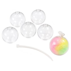 말랑스테이 부들 쫀득 6cm TPR 고무공 DIY 셋트, 5개, 투명