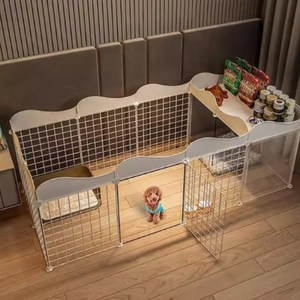 애완용 울타리 개 울타리 실내의 작은 개와 집 화장실과 가정용 울타리 고양이와 개 울타리가 있습니다, 흰색, 1개
